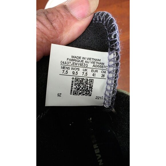 Converse Chuck Taylor All Star High-Top Shoes Olive & Purple Leather Unisex 7.5M - Picture 8 of 8